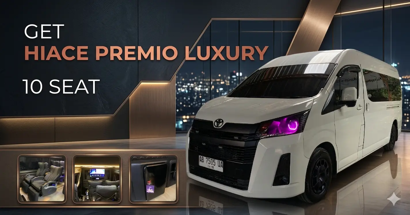 Sewa Hiace Luxury Jogja – Commuter Captain Seat 10 Penumpang